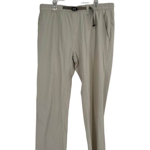 Huk Mens 2XL Solid Beige Stretch Waist Drawstring Vented Fishing Pants - Picture 4 of 6